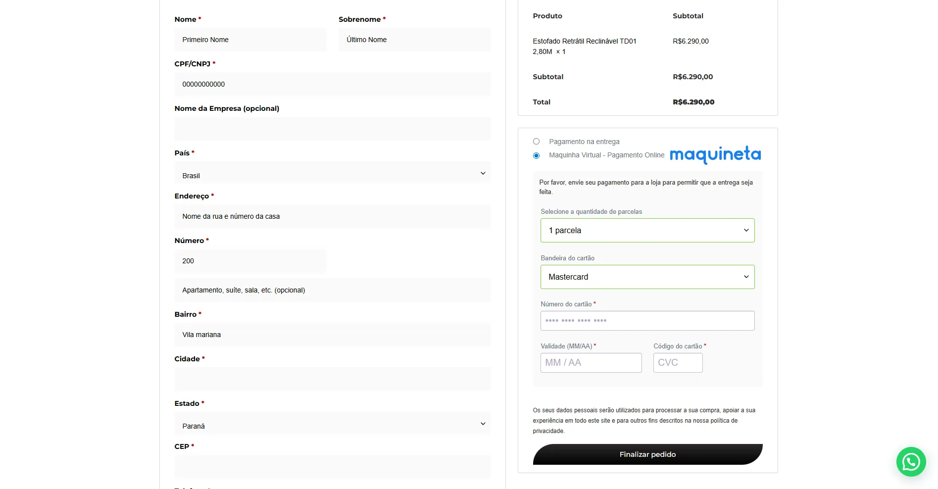 Meio de Pagamento Customizado