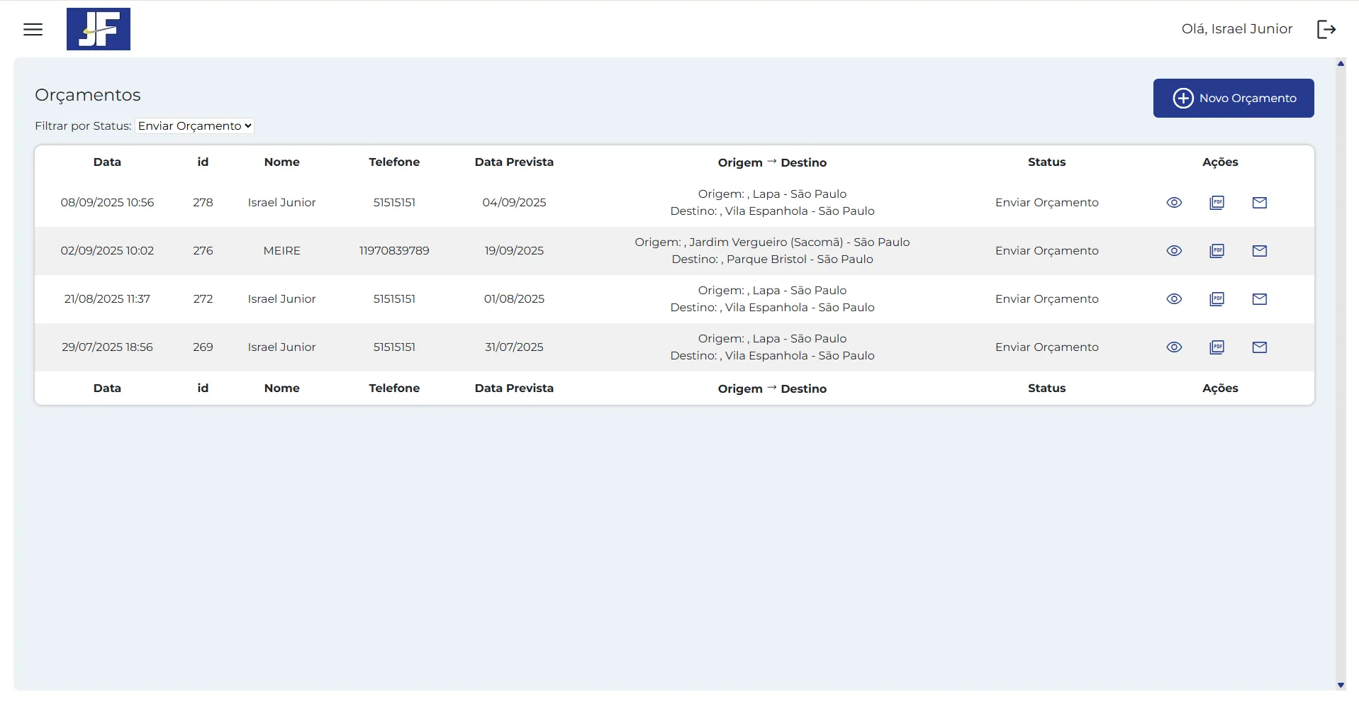 ERP para Empresas de Mudança